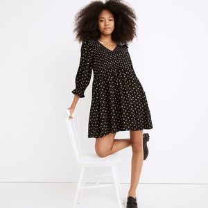 NWT Madewell Lucie Smocked Mini dress.